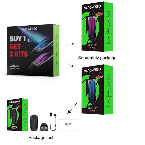 Vaporesso Zero 2 TWO KITS Pack Vaporesso Zero 2 TWO KITS Pack фото