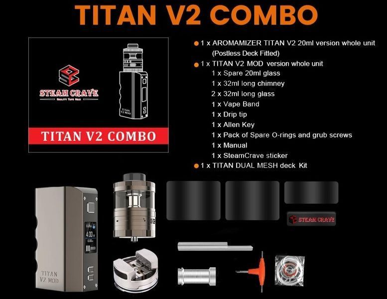 Steam Crave TITAN V2 Combo Kit Steam Crave TITAN V2 Combo Kit фото