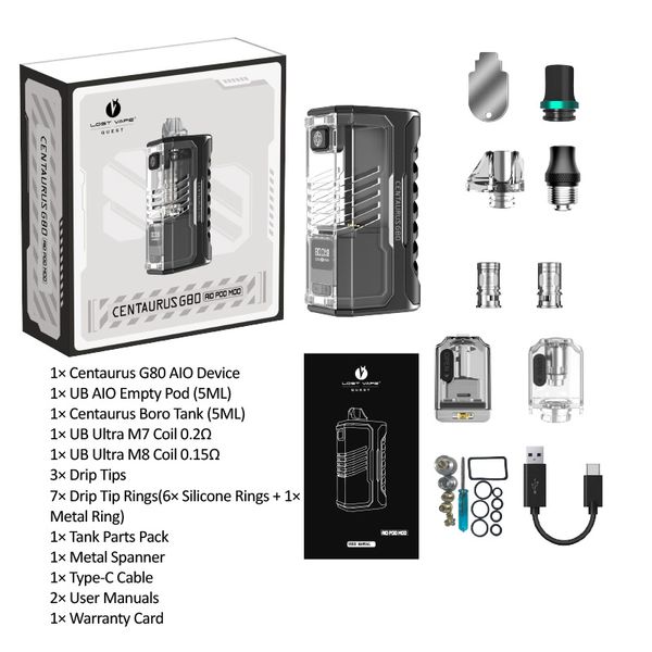 Lost Vape Centaurus G80 AIO Pod Kit Lost Vape Centaurus G80 AIO Pod Kit фото