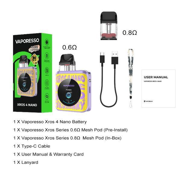 Vaporesso XROS 4 Nano Pod Kit  Vaporesso XROS 4 Nano Pod Kit  фото