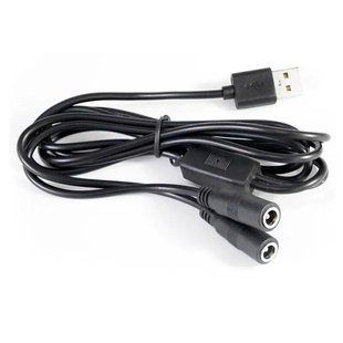 КАБЕЛЬ USB на 2  мама DC 5,5x2,5 мм 22awg 3A 1м КАБЕЛЬ USB на 2  мама DC 5,5x2,5 мм 22awg 3A 1м фото